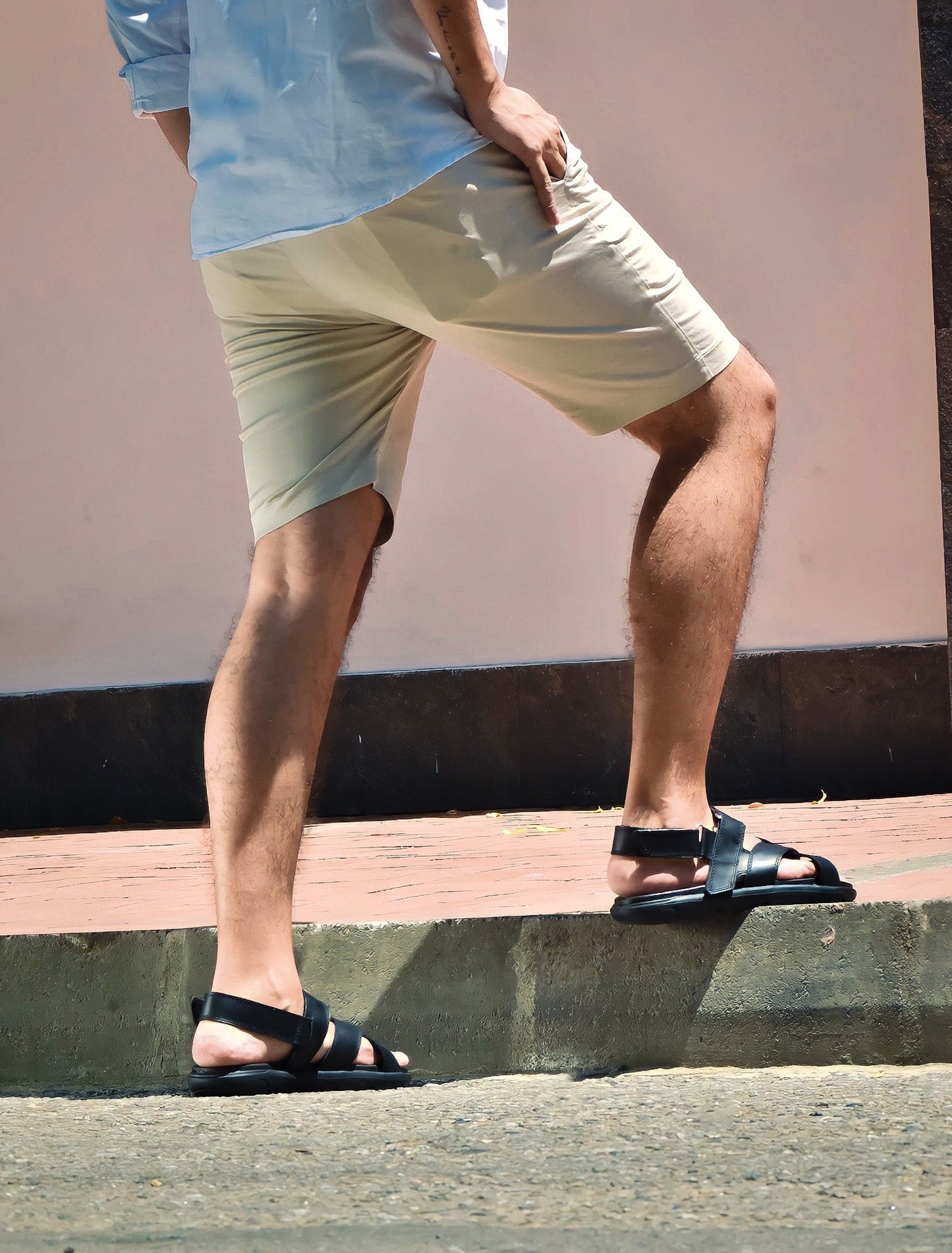 Últimas tallas-SANDALIAS CUERO AMALFI NEGRA - ENVÍO GRATIS