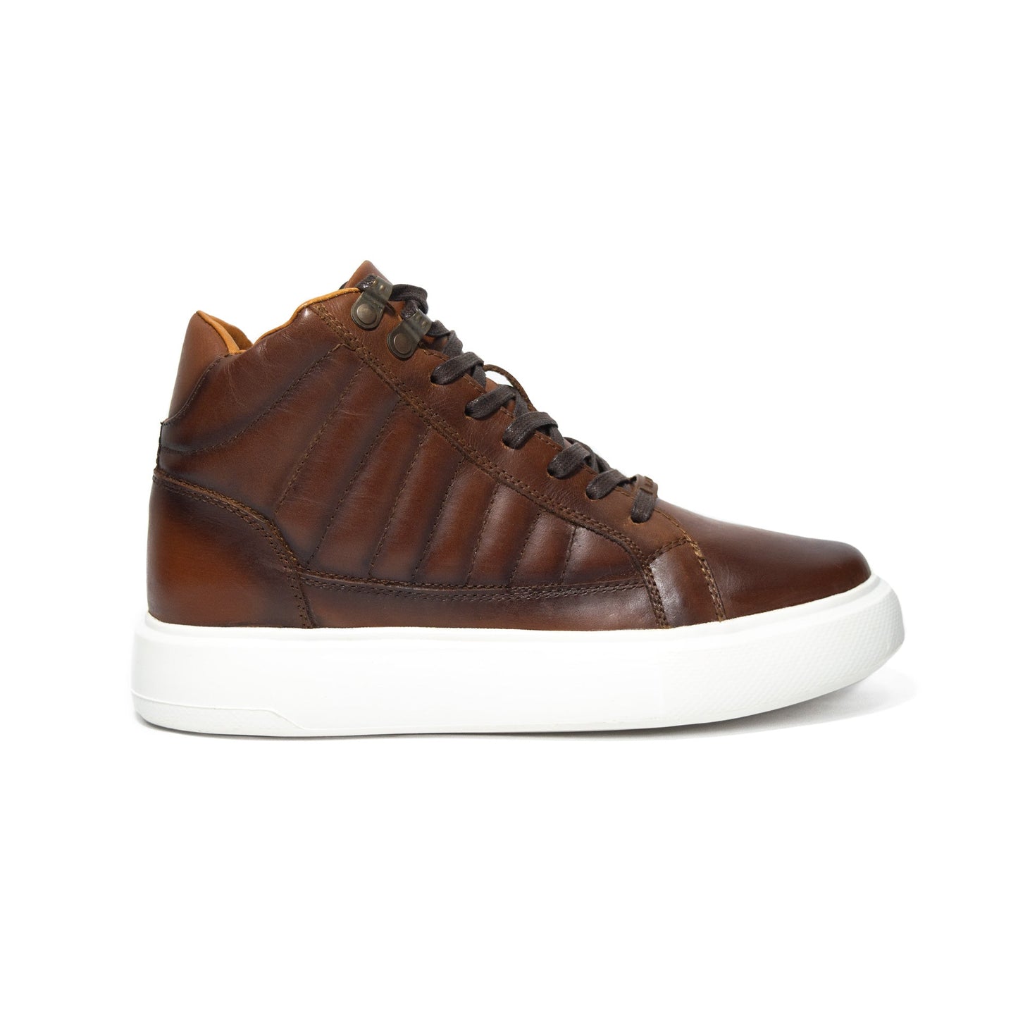 TENIS BOTA CUERO CAFÉ - ENVÍO GRATIS
