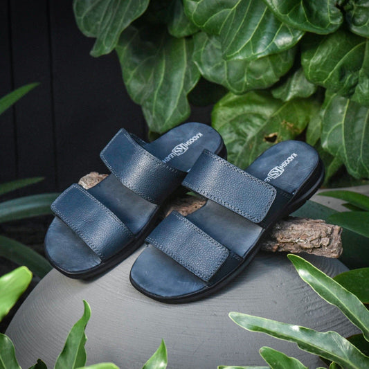 Últimas tallas-SANDALIAS CUERO MONARC AZUL - ENVÍO GRATIS