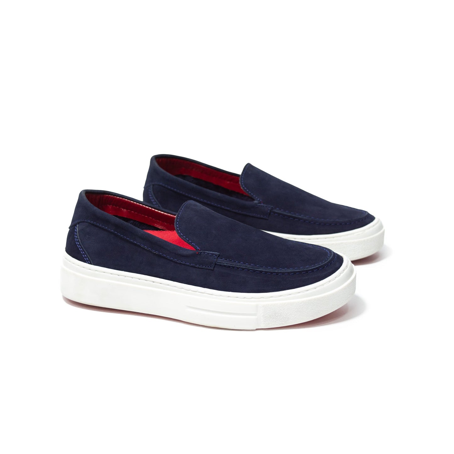 TENIS BERLÍN CUERO GAMUZA AZUL - ENVÍO GRATIS