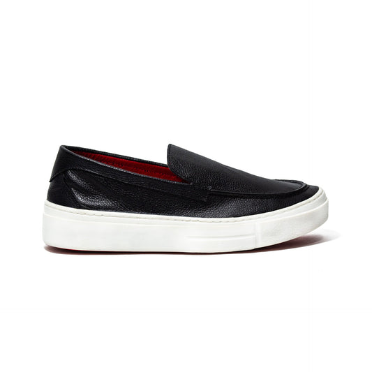 TENIS BERLÍN CUERO NEGRO -ENVÍO GRATIS