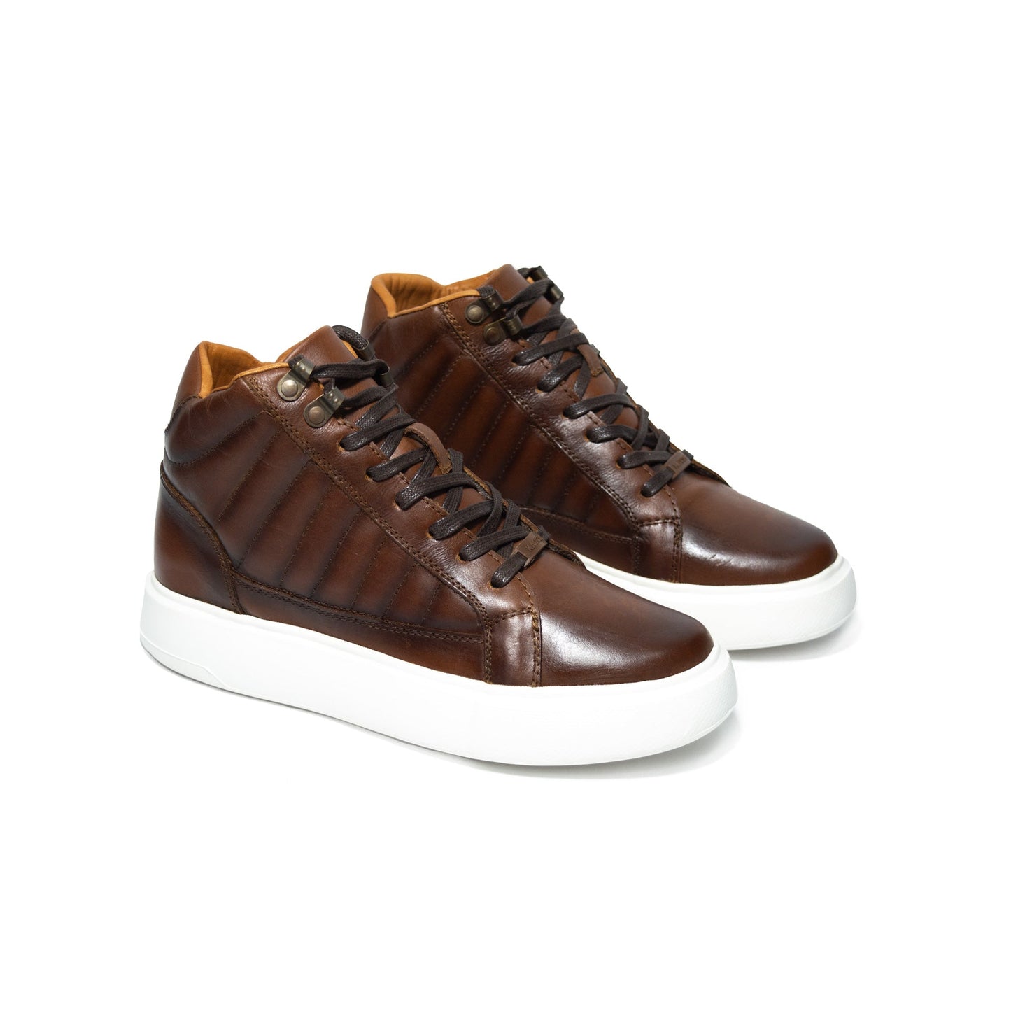 TENIS BOTA CUERO CAFÉ - ENVÍO GRATIS
