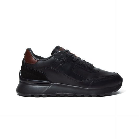 TENIS ESTOCOLMO CUERO NEGRO-ENVIO GRATIS