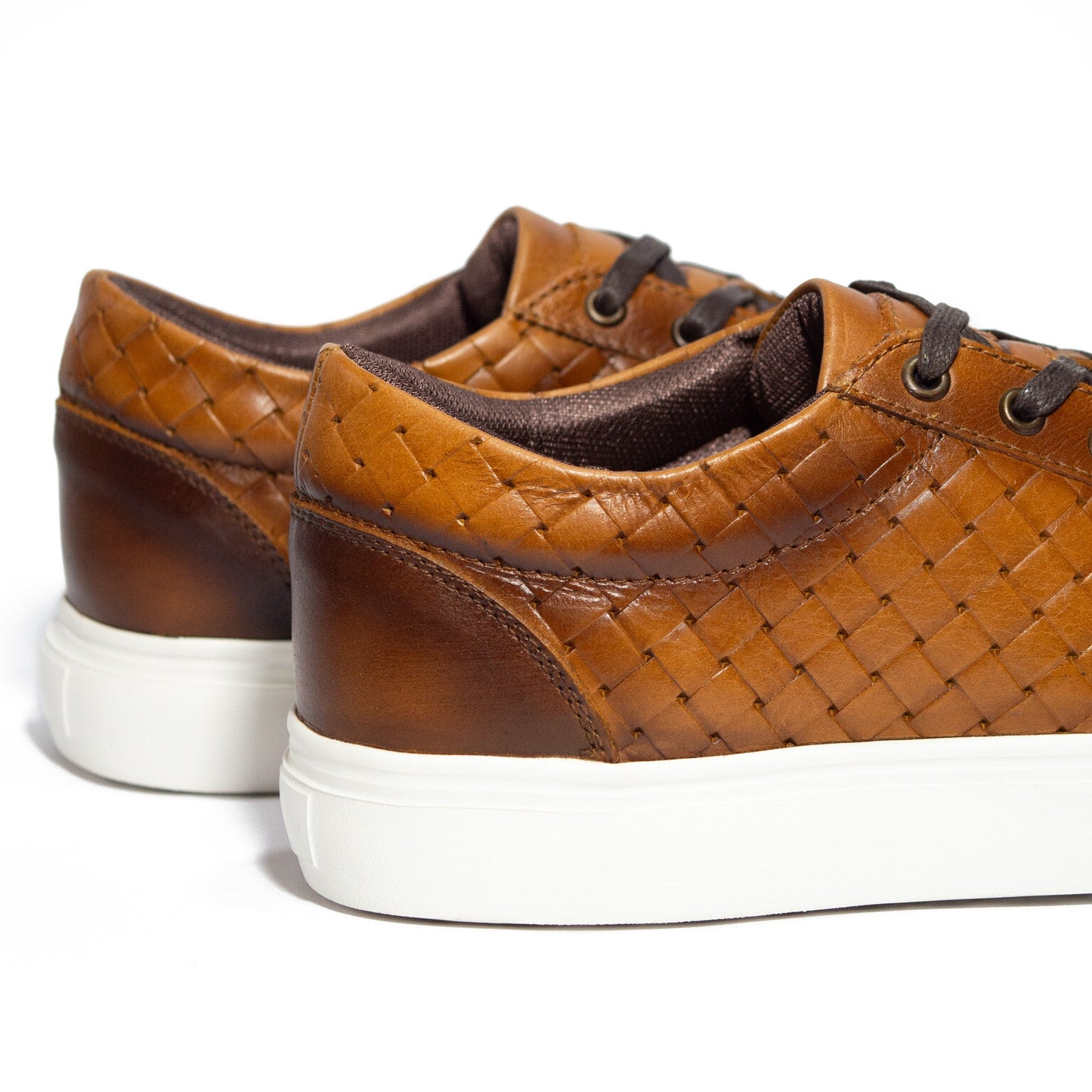 TENIS ORIGEN CUERO GRABADO MIEL- ENVÍO GRATIS