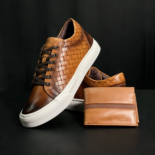 KIT SIGNATURE ORIGEN CUERO MIEL + BILLETERA / ENVÍO GRATIS