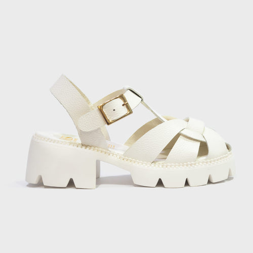 MALVA BLANCO HUESO 100% CUERO