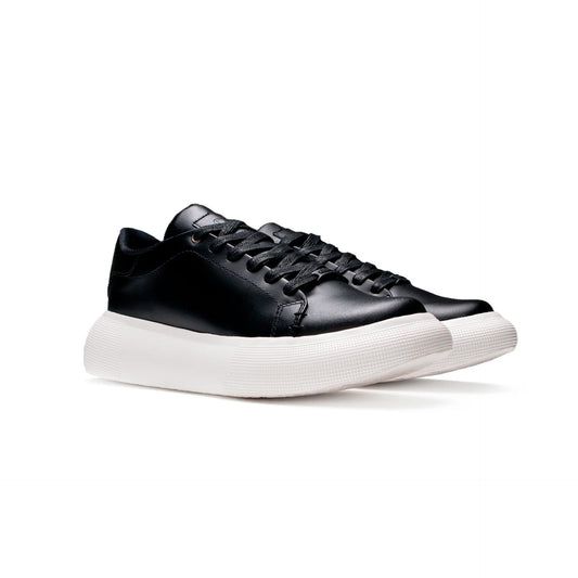 TENIS KONG CUERO NEGRO-BLANCO -  ENVÍO GRATIS
