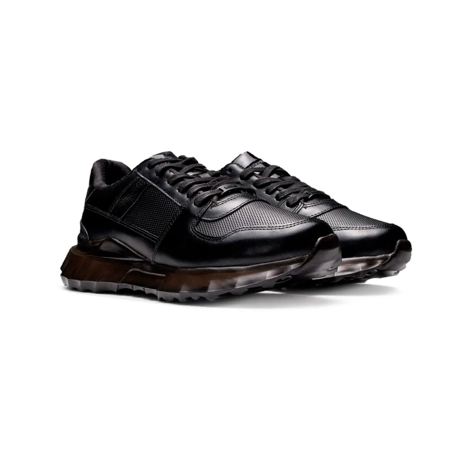 TENIS MOSCÚ CUERO NEGRO - ENVÍO GRATIS